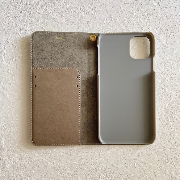 スマホケース手帳型【iPhone】森のともだち-natural 6枚目の画像