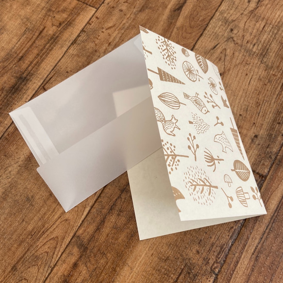 クリスマスカード/森のリース 5枚目の画像