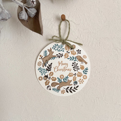 クリスマスカード/森のリース 8枚目の画像