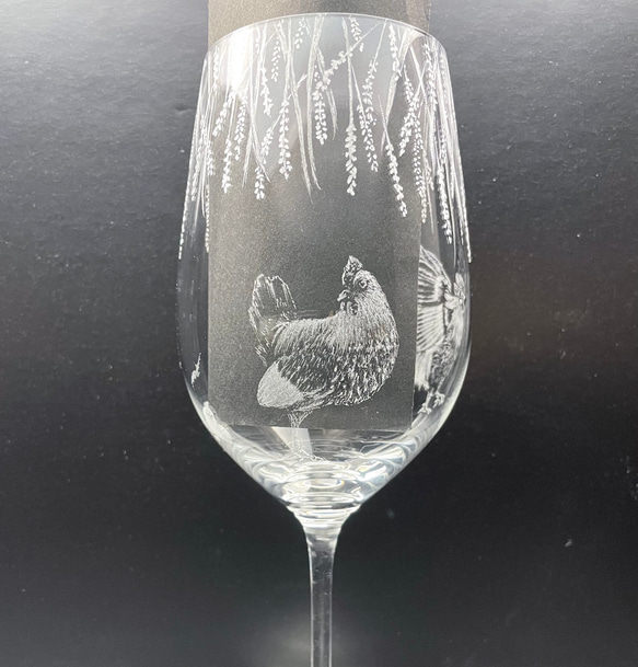 お好きな図柄で受注制作　日本酒が美味しい大吟醸用クリスタルグラス　 4枚目の画像