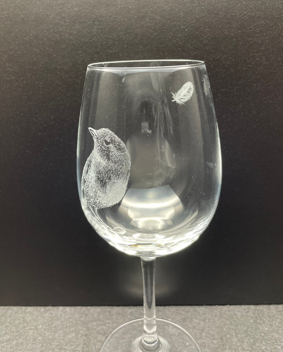 野鳥のワイングラス　B 5枚目の画像