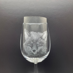 狐　ワイングラス 2枚目の画像