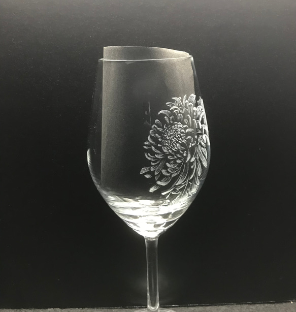 菊　ワイングラス 3枚目の画像
