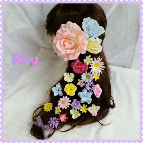 ラプンツェル髪飾り♡キッズ用♡挟むタイプ♡花ピンセット ラプンツェル髪飾り♡キッズ用♡挟むタイプ♡花ピンセット