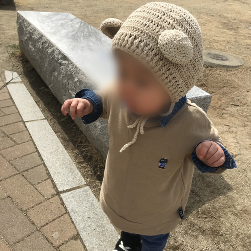 くま耳ボンネット 帽子(ベビー・キッズ) gooo.made 通販 8951096