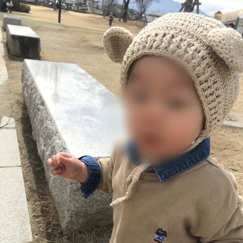 くま耳ボンネット 帽子(ベビー・キッズ) gooo.made 通販 8951096