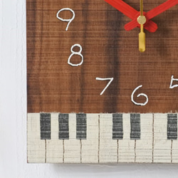 【ふふき様の専用ページ】ピアノの時計 M　ウォールナット材 2枚目の画像