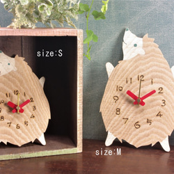 【再販】ハリネズミの時計Ｓ　壁掛け時計　置き時計 3枚目の画像