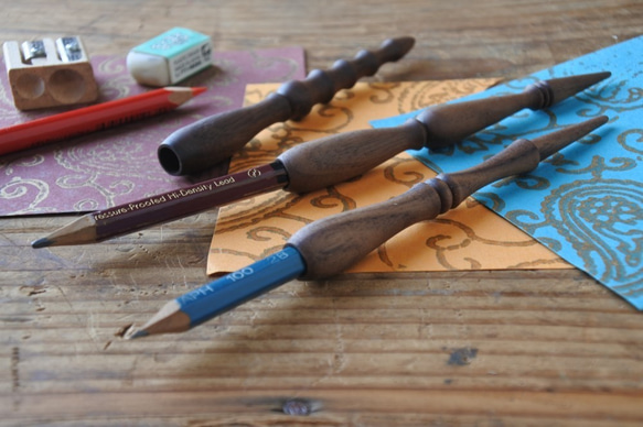 【再販】魔法の杖の鉛筆ホルダー 鉛筆キャップ　文房具 1枚目の画像