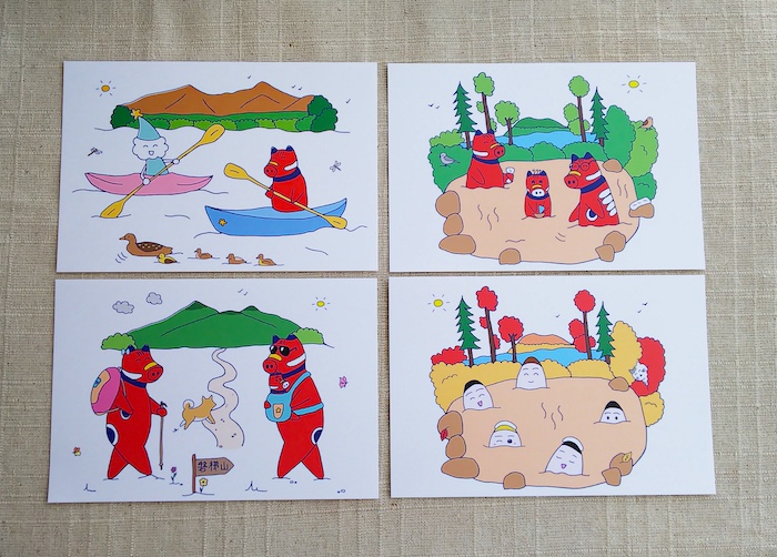 赤べこ&小法師おばけの創作作品☆F3サイズ 赤べこ&小法師おばけの創作作品☆F3サイズ