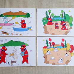 赤べこ&小法師おばけの創作作品☆F3サイズ 赤べこ&小法師おばけの創作作品☆F3サイズ