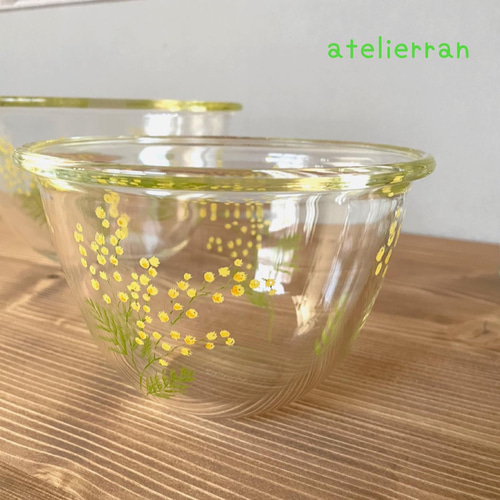 耐熱ガラスボウル（ミモザ）900ml お椀・ボウル・鉢 アトリエ蘭 通販