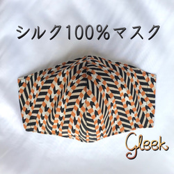 【Creema限定】シルク100%マスク♡水洗いOK  ヨーロピアンシルク　立体マスク 1枚目の画像