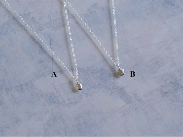 lítið fimmtungur necklace B 変形五角形　ネックレス　シルバー 8枚目の画像