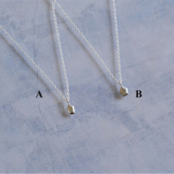 lítið fimmtungur necklace A：変形五角形　ネックレス　シルバー 6枚目の画像