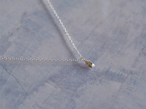 lítið fimmtungur necklace A：変形五角形　ネックレス　シルバー 8枚目の画像