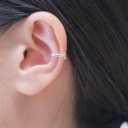 シルバー×K10YG　コンビイヤーカフ  lítið　froðu ear cuff 7枚目の画像