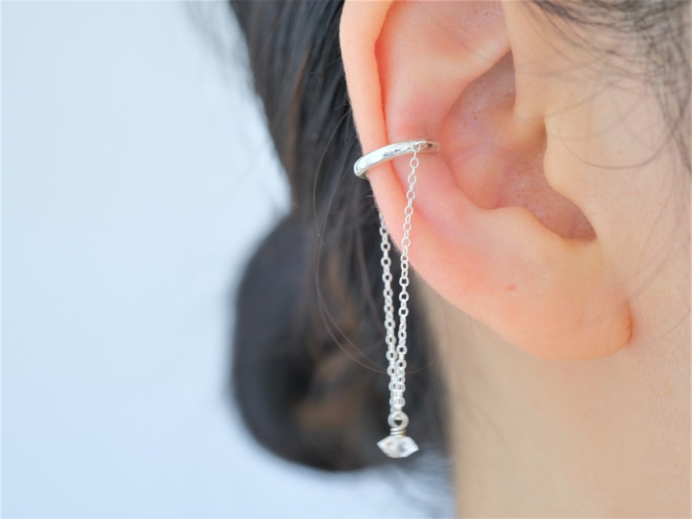ハーキマーダイヤモンド　イヤーカフ  シルバー lítið draumur ear cuff