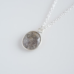 Tourmaline in quartz necklace：トルマリンインクオーツネックレスsilver925　シルバー 2枚目の画像