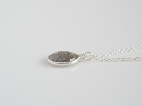 Tourmaline in quartz necklace：トルマリンインクオーツネックレスsilver925　シルバー 3枚目の画像