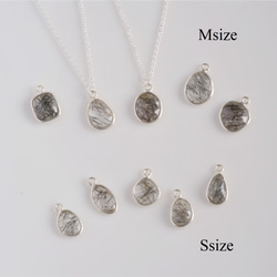 Tourmaline in quartz necklace：トルマリンインクオーツネックレスsilver925　シルバー 4枚目の画像