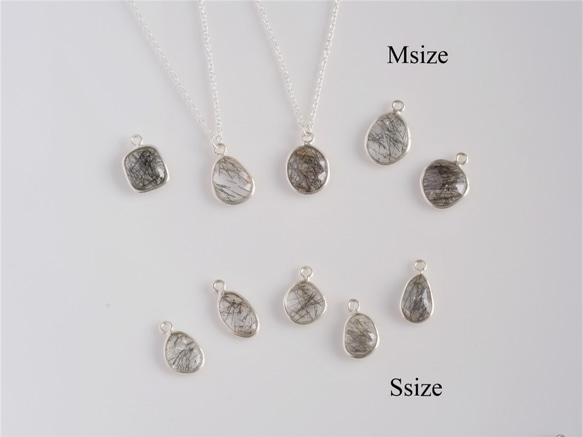 Tourmaline in quartz necklace：トルマリンインクオーツネックレスsilver925　シルバー 4枚目の画像