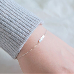 hljóð bracelet：レタードブレスレット　シルバー　silver925 3枚目の画像