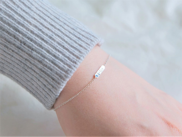 hljóð bracelet：レタードブレスレット　シルバー　silver925 3枚目の画像