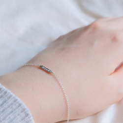 hljóð bracelet：レタードブレスレット　シルバー　silver925 4枚目の画像