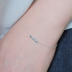 hljóð bracelet：レタードブレスレット　シルバー　silver925 2枚目の画像