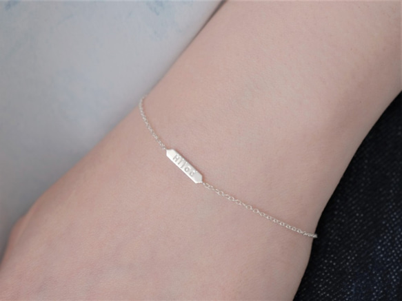 hljóð bracelet：レタードブレスレット　シルバー　silver925 1枚目の画像