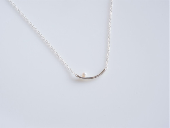 lítið perla  necklace：ベビーパールネックレス　silver925　シルバー 3枚目の画像