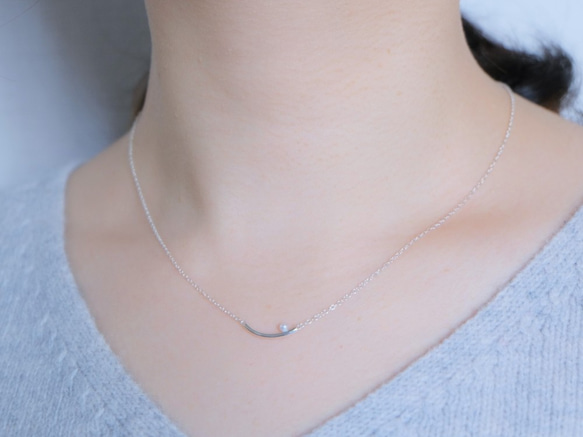 lítið perla  necklace：ベビーパールネックレス　silver925　シルバー 5枚目の画像
