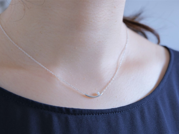 lítið perla  necklace：ベビーパールネックレス　silver925　シルバー 6枚目の画像