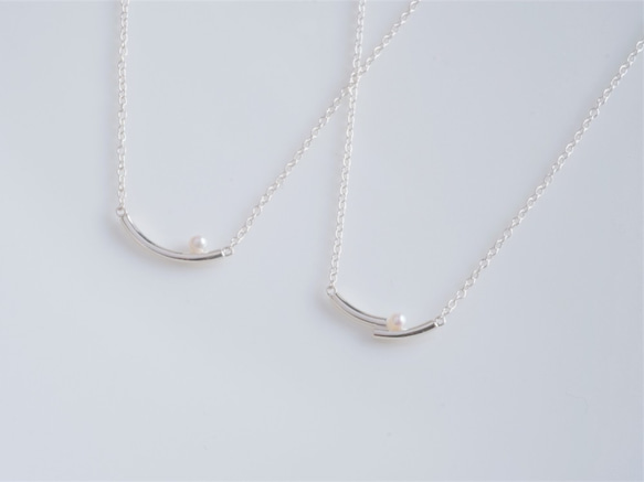lítið perla  necklace：ベビーパールネックレス　silver925　シルバー 2枚目の画像
