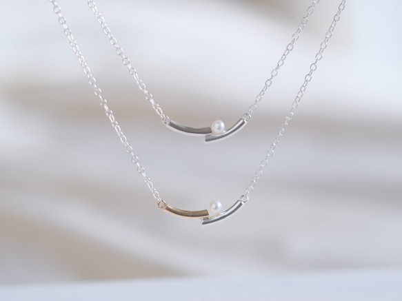 lítið perla necklace2：ベビーパールネックレス　silver925　シルバー 2枚目の画像