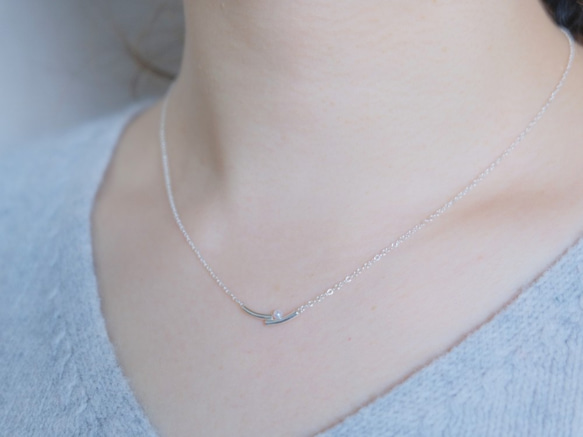 lítið perla necklace2：ベビーパールネックレス　silver925　シルバー 8枚目の画像