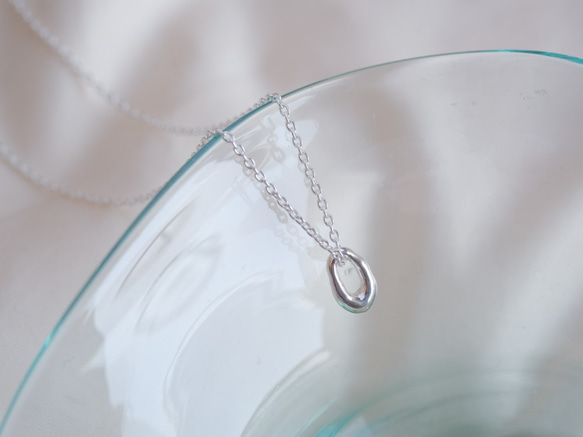 organic circle necklace：サークルネックレス　silver925　シルバー 1枚目の画像