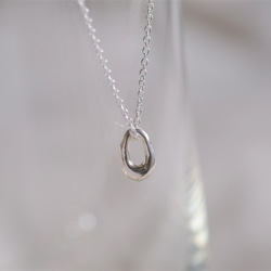 organic circle necklace：サークルネックレス　silver925　シルバー 2枚目の画像