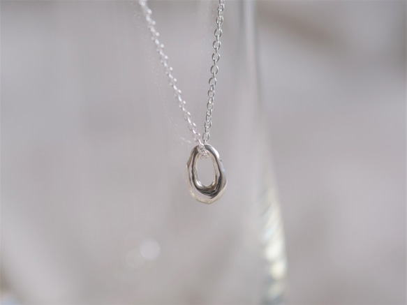 organic circle necklace：サークルネックレス　silver925　シルバー 2枚目の画像