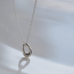 organic circle necklace：サークルネックレス　silver925　シルバー 6枚目の画像