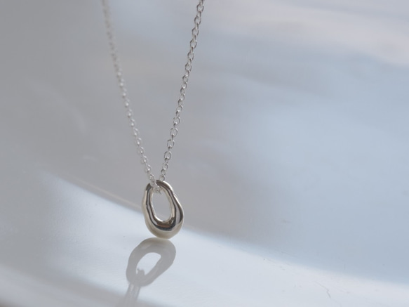 organic circle necklace：サークルネックレス　silver925　シルバー 6枚目の画像