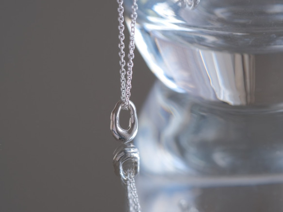 organic circle necklace：サークルネックレス　silver925　シルバー 5枚目の画像