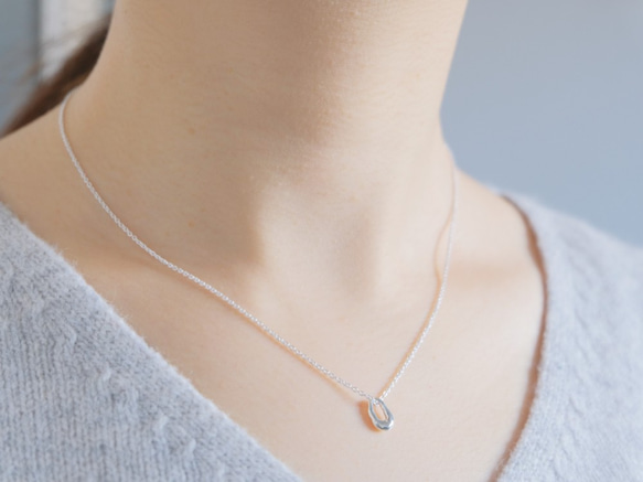 organic circle necklace：サークルネックレス　silver925　シルバー 4枚目の画像
