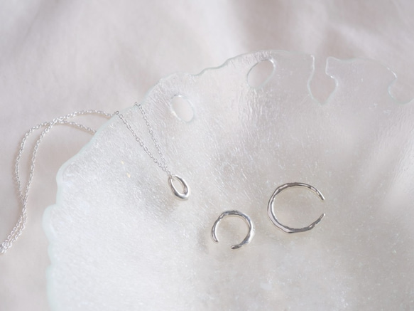 organic circle necklace：サークルネックレス　silver925　シルバー 9枚目の画像