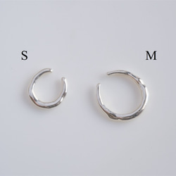 organic circle gift set：ネックレス+イヤーカフセット　silver925　シルバー 3枚目の画像