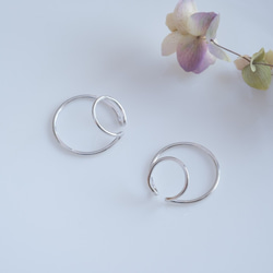 シルバーTvöfalt ear cuff：２連デザイン　イヤーカフ silver925 4枚目の画像