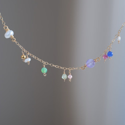 partí earring＆bracelet gift set：パール×天然石　ピアス・イヤリング＆ブレスレットセット 3枚目の画像