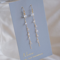 Herkimer Mikið af glimmeri earring：ハーキマーダイヤモンド　天然石ピアス・イヤリング 3枚目の画像