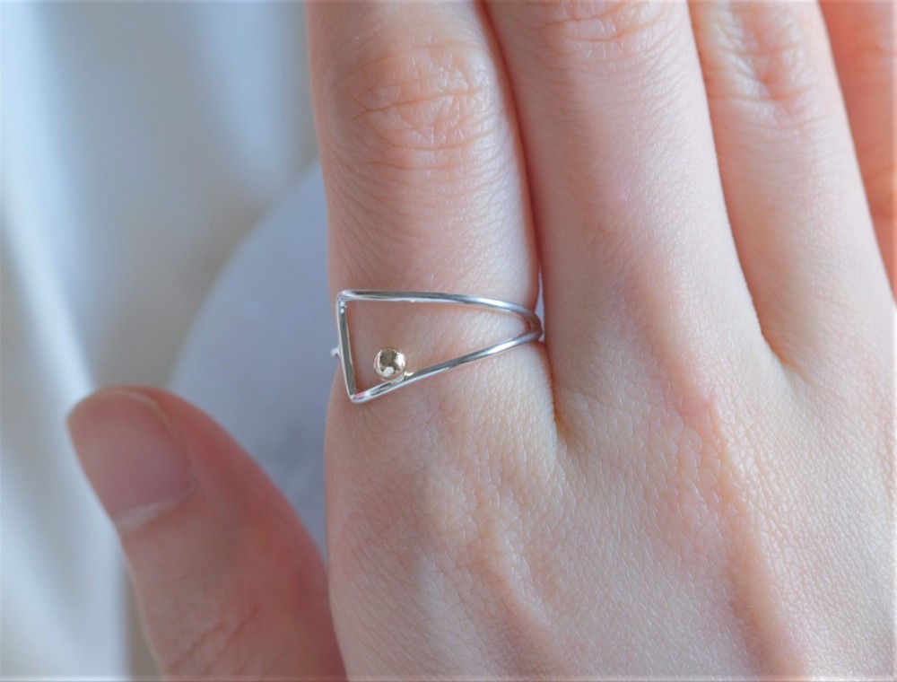 New! K10YG×silver925 ✶í kringum ring